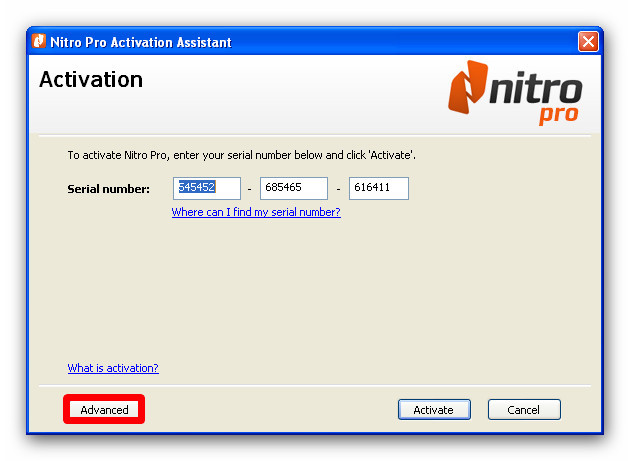 nitro pdf serial number free